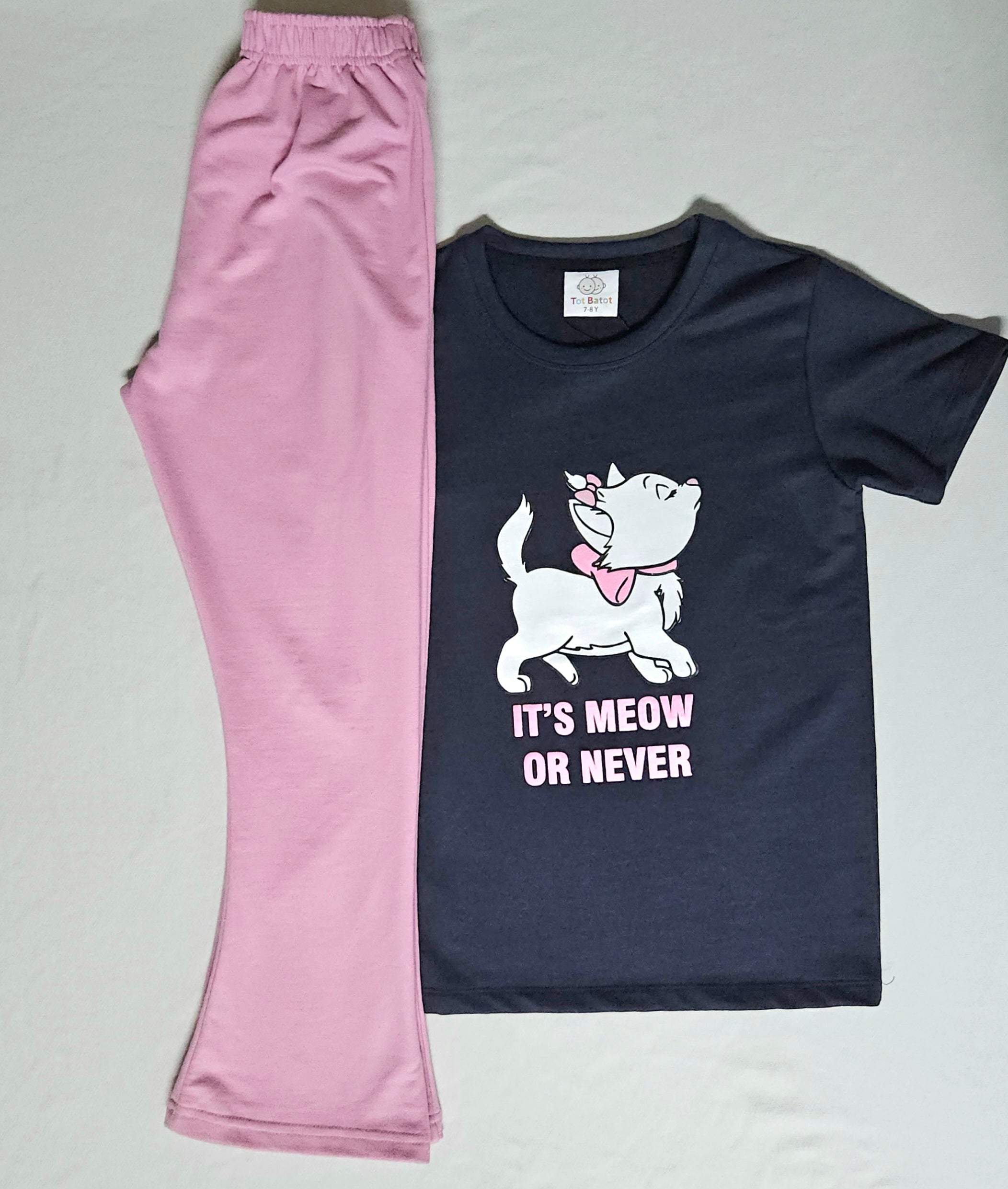 Meow Pink Bell Bottoms