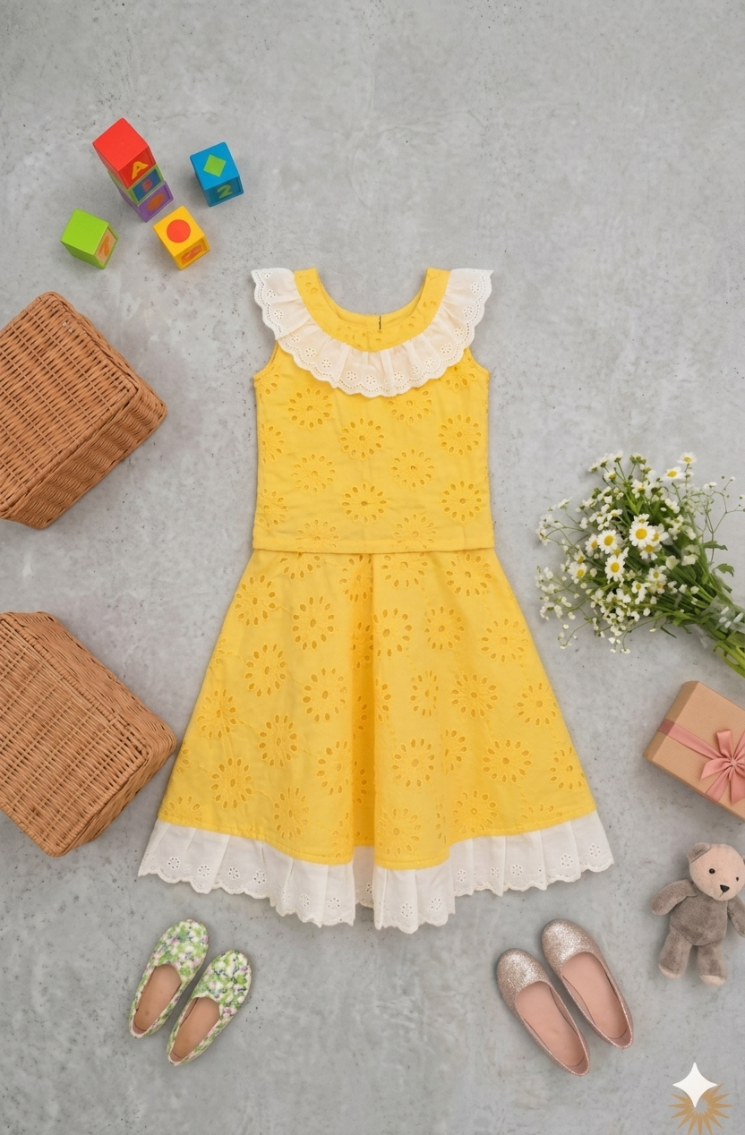 Chikan Kari Blouse With Skirt