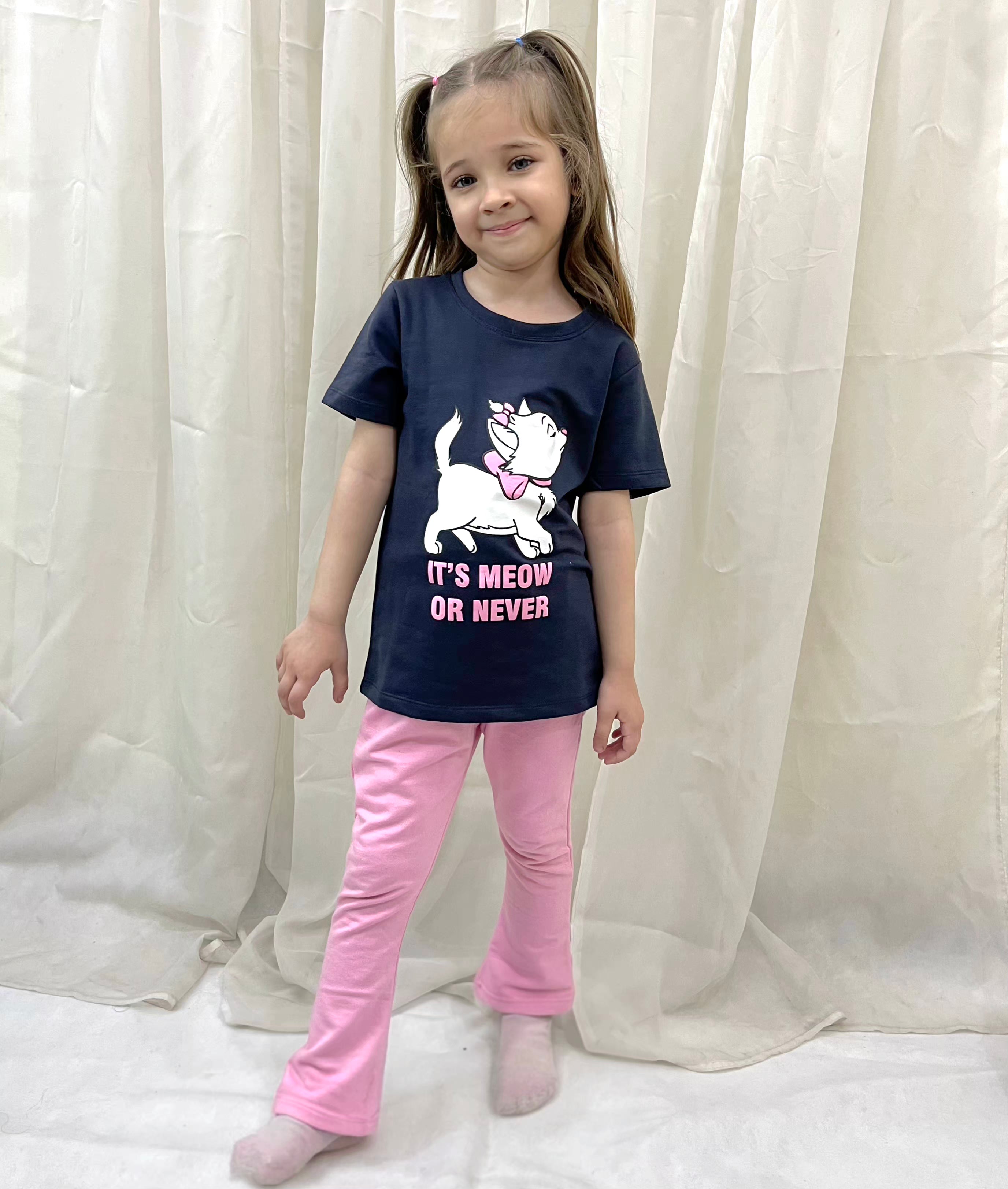 Meow Pink Bell Bottoms