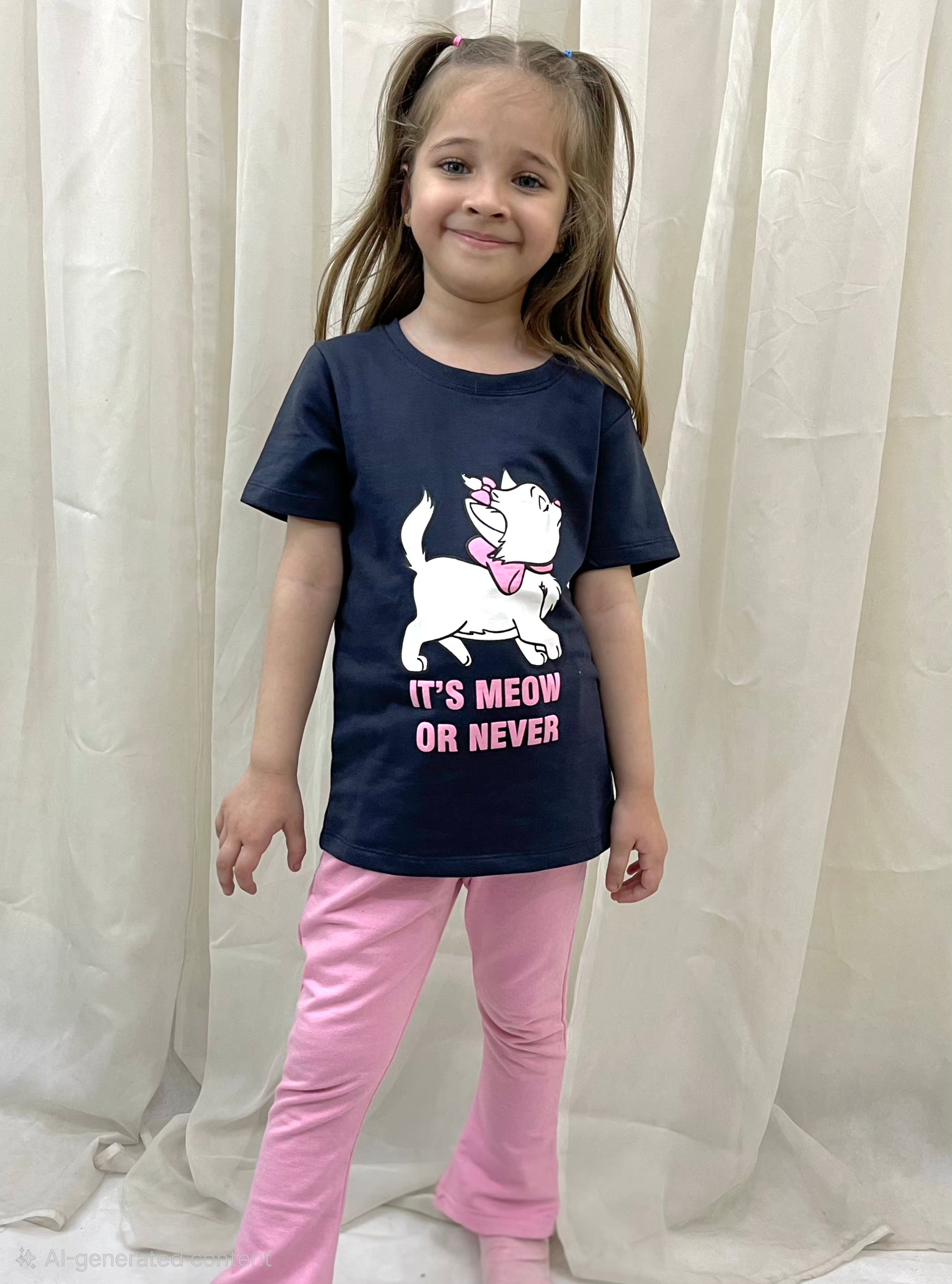 Meow Pink Bell Bottoms