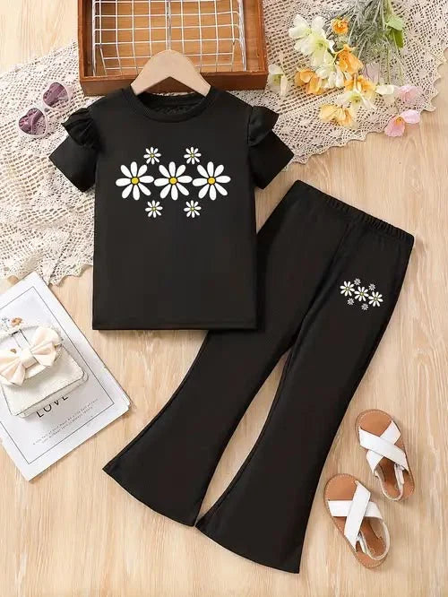 Frill Chrysanthem Summer Trouser & Shirt