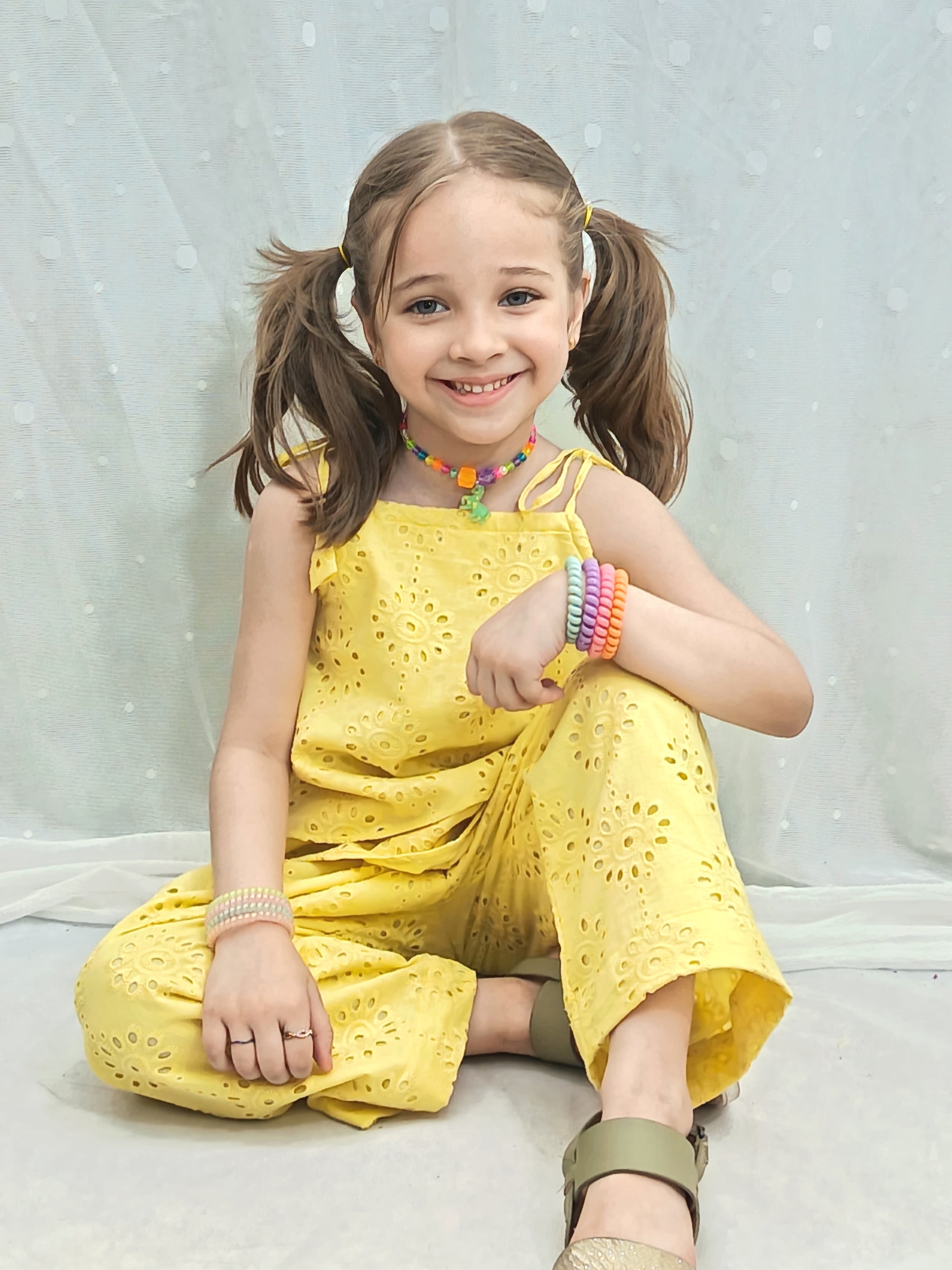 Lemon Chikan Kari Co Ord Set