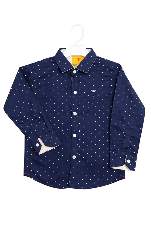Blue Dotted Button down shirt