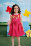 Pink Embroidered Girls Frock