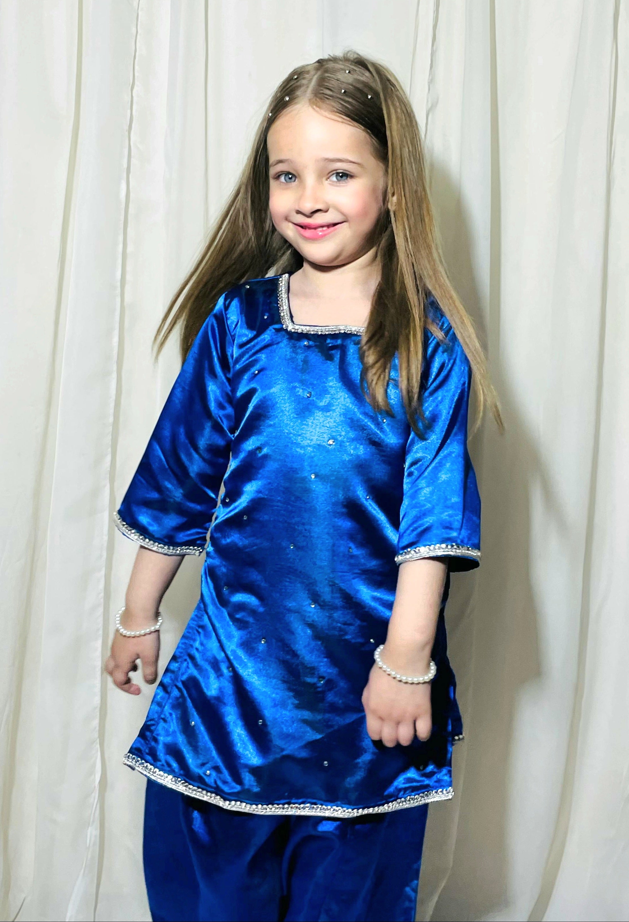 Royal Blue Farshi Shalwar Kameez