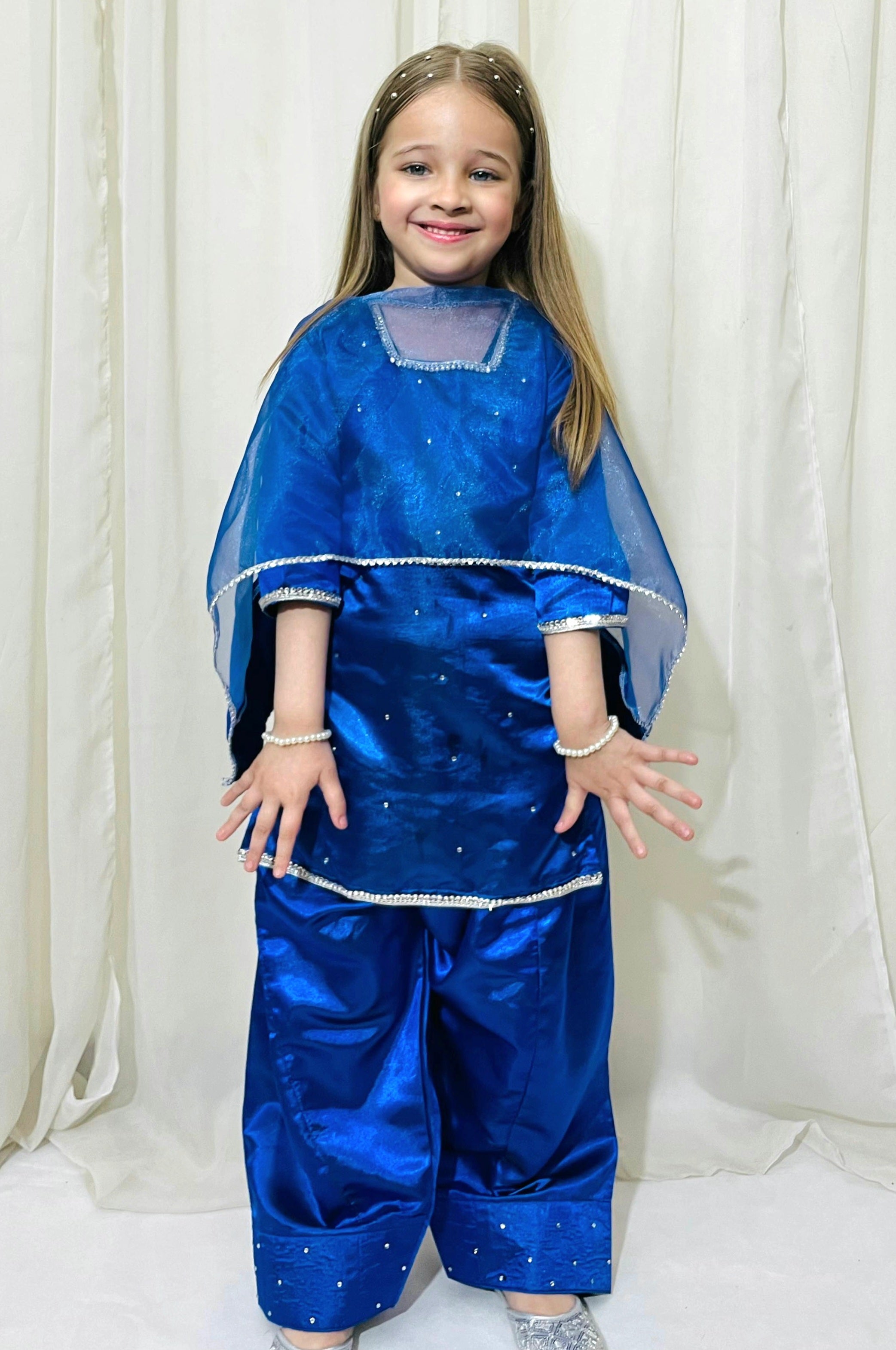 Royal Blue Farshi Shalwar Kameez