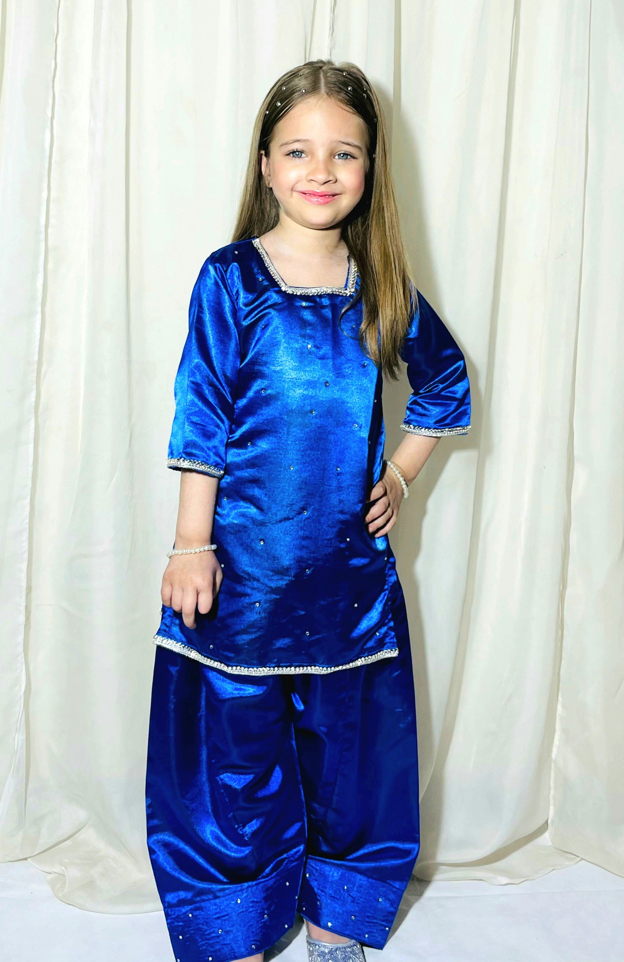 Royal Blue Farshi Shalwar Kameez